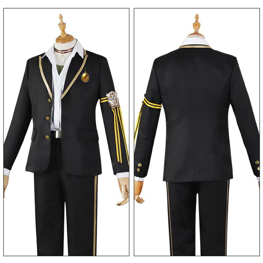Twisted Wonderland Jack Howl Cosplay Savanaclaw Dorm Uniform Size [Angel Moon] Costume, (Men's M)
