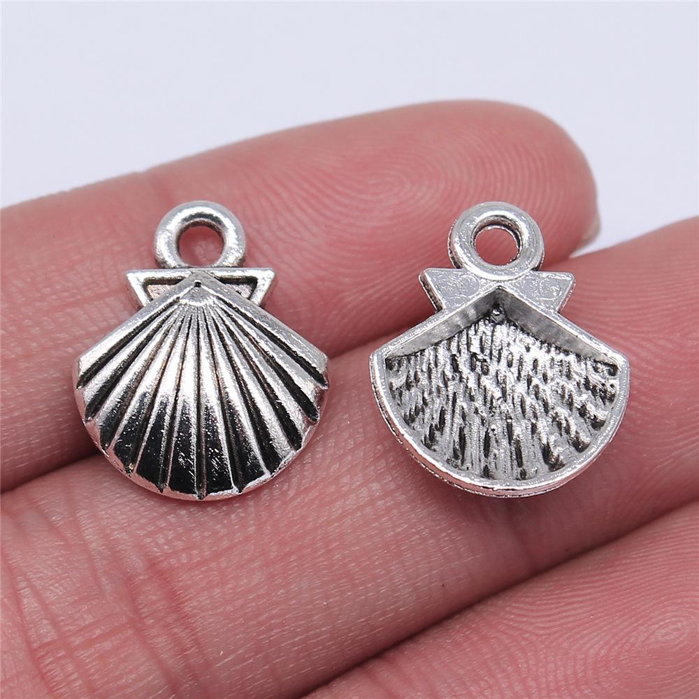 20pcs Shell Charms Antique Silver Color Sea Shell Pendant Charms Shell Charms For Jewelry Making DIY Craft