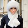 Windproof Russian Style Beanie Thickened Faux Mink Headwear Cossack Hat Set  Commuting