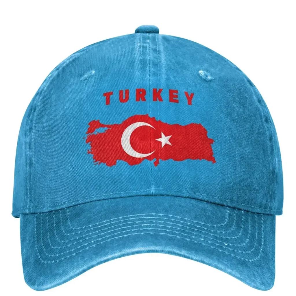 Turkey Flag Inside Map Of Turkey Baseball Cap Red Streetwear Men Women Trucker Hat Sunshade Outdoor Sport Baseball Caps Gift