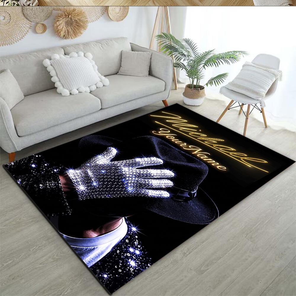 Michael Jackson 162 Customized Name Carpet Perfect for Decorate room Hallway Study room Balcony Anti-slip Rug Anime Office Decor