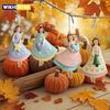 4PCS/Set Vintage Angel Hanging Decor Fantasy Wooden Xmas Tree Hanging Ornament 2025 Navidad Decor for Home 2026 New Year Gift
