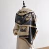 Animal Design Winter Dog Print Imitation Cashmere Jacquard Scarves High Quality Women Thicken Wrap Shawl Ladies Pashmina Scarf