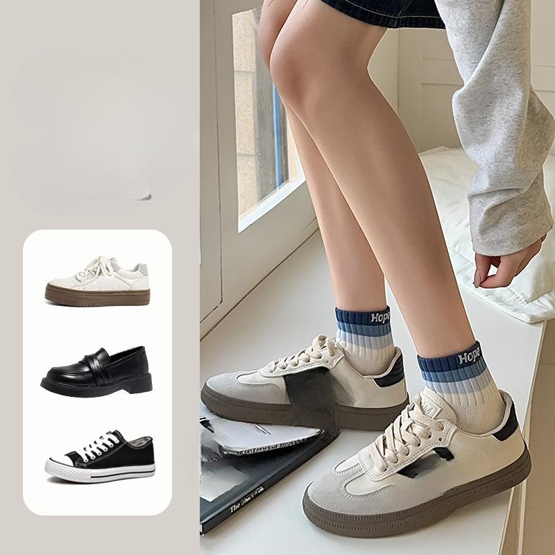 Boat Socks for Women Spring and Summer, Thin Short Cotton Socks, Color-blocking Mesh Socks, Women's Sweat-absorbing Boneless Socks