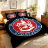 Wuppertaler Sv Bettwäsche Steppdecke Set Bettbezug Kissenbezug Heimdekoration Geburtstagsgeschenk (1 Bettbezug + 2 Kissenbezüge, ohne Füllung)