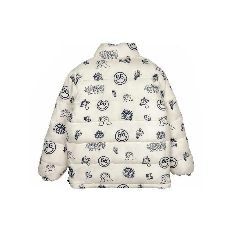 Vans Lässige Muster Wende-Sport-Warme Baumwolljacke Herrenjacke Weiß VN0A5F6YHKC