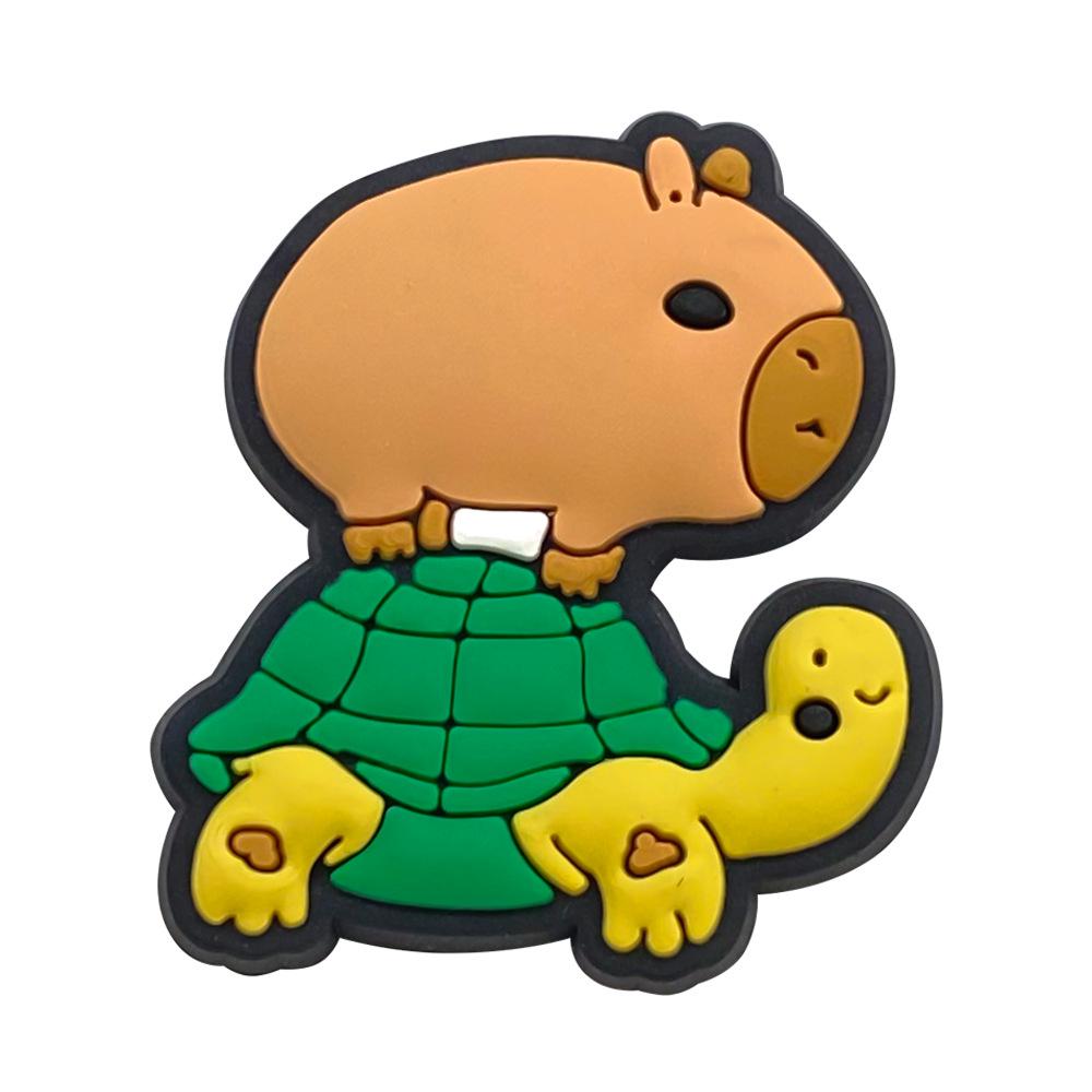 Capybara Crocs Charms: PVC Soft Rubber Shoe Flowers & DIY Accessories