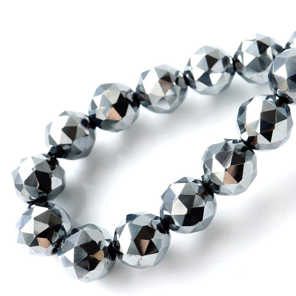 High Purity Terahertz Ore Star Cut 100 Sides Bracelet 8mm Inner Diameter 20cm [GOLD STONE] Approx.