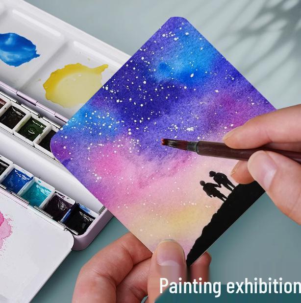 Yuanhao Handgemalte Kunst Aquarell Postkarten- & Lesezeichen-Set