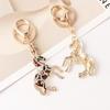 Fashion Metal Rhinestone Pony Keychain Pendant For Women Men Zodiac Horse Car Keyring Backpack Decoration Jewelry New Year Gift
