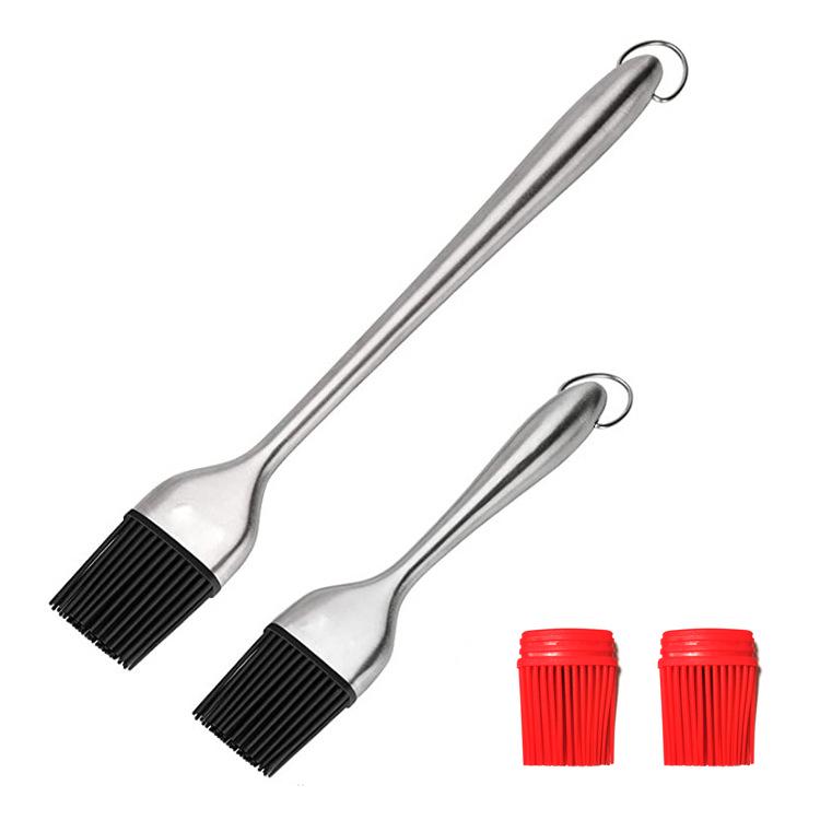 Edelstahl Silikon BBQ & Kuchenpinsel mit hohlem Griff