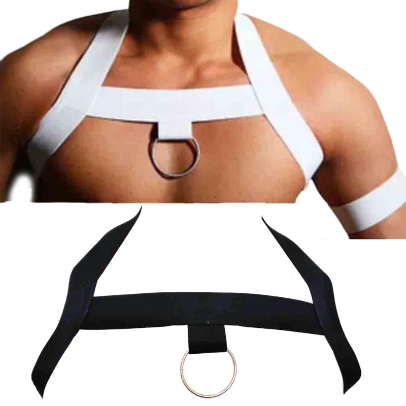 Punk Erotic Underwear Chest Belt for Men Sexy Hollow Out Chest Harness Belt