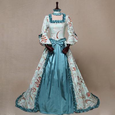 Renaissance Victorian Royal Queen Women Costume Elizabeth Ruff Collar Halloween Outfit Medieval Gown Floor Dress