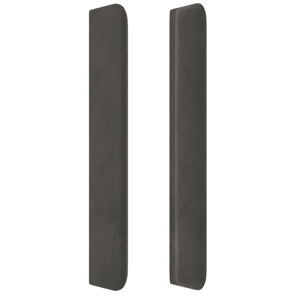 vidaXL Kopfteil mit Ohren Dunkelgrau 183x16x118/128 cm Samt