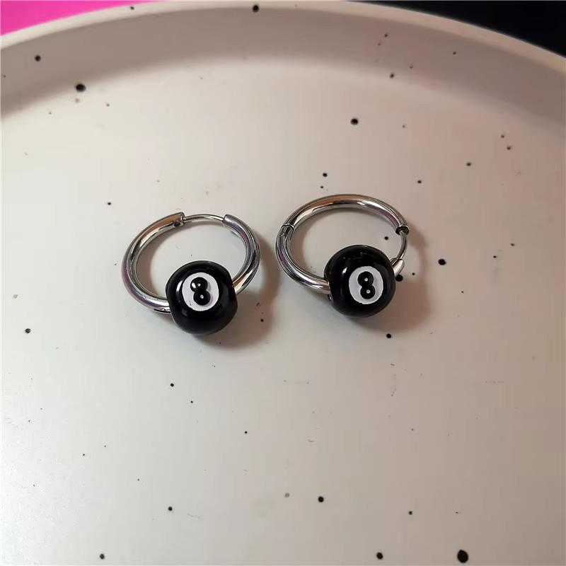 Stainless Steel Spiral Vortex Star Hollow Thorns Love Heart Pendant Hoop Earrings For Women Men Fashion Cool Punk Rock Jewelry