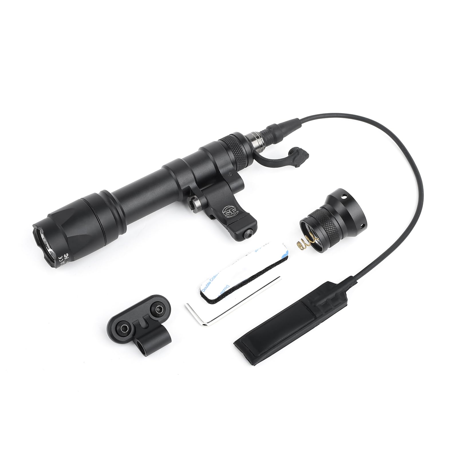 

QIRUIMY SureFire M640C Type Scout Flashlight (with MLOK & 20mm Rail Mount), 800 Lumens, Airsoft Tactical Light with Remote & Push Switch, Black