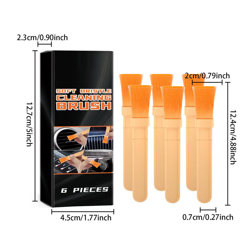 

Car Detail Brush Car Dust Brush Cleaning Brush 6X Soft Bristles Car Dusting Brush Cleaning Tools For Interior Dashboard Leather