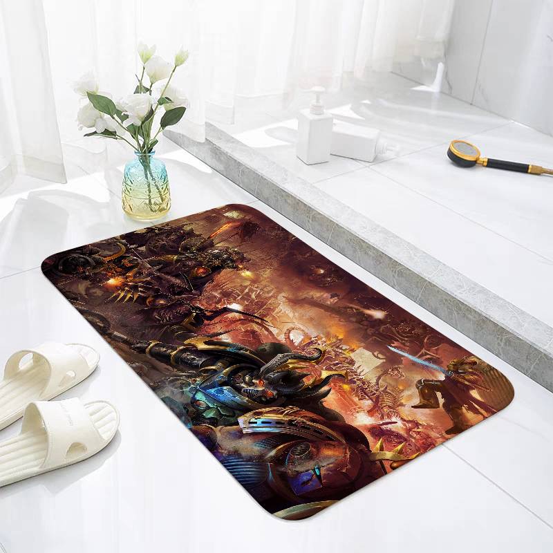 B-Warhammes-D-40k Floor Mats Home Laundry Rug Carpet For Living Room Decor Lounge Area Anti-slip Foot Mat Entrance Doormat