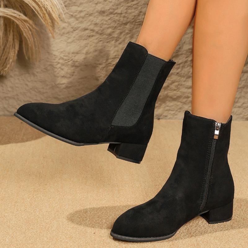 2025 Autumn Winter New Women's Wild Short Boots Round Head Comfortable Suede Boots Women's Simple Sets of Boots Mujer
