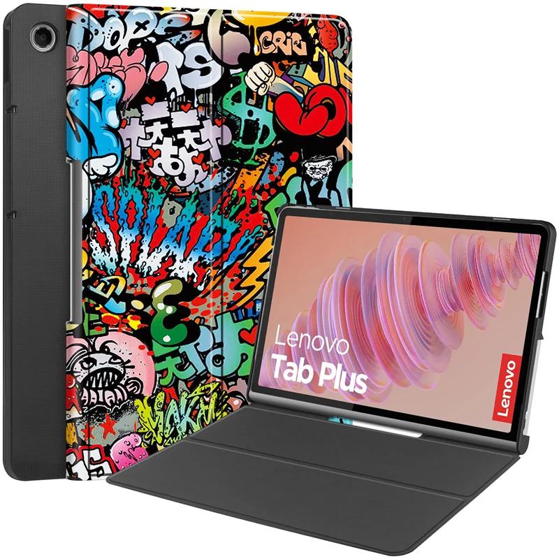 Slim Folding Stand PU Leather Case For Lenovo Tab Plus 11.5 inch TB351FU Cover Hard Plastic Back Shell Funda Coque Capa