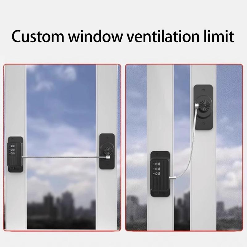 Home Window Lock Refrigerator Fridge Freezer Door Lock with 3 Digit Code Child Protections Password Lock Enduring