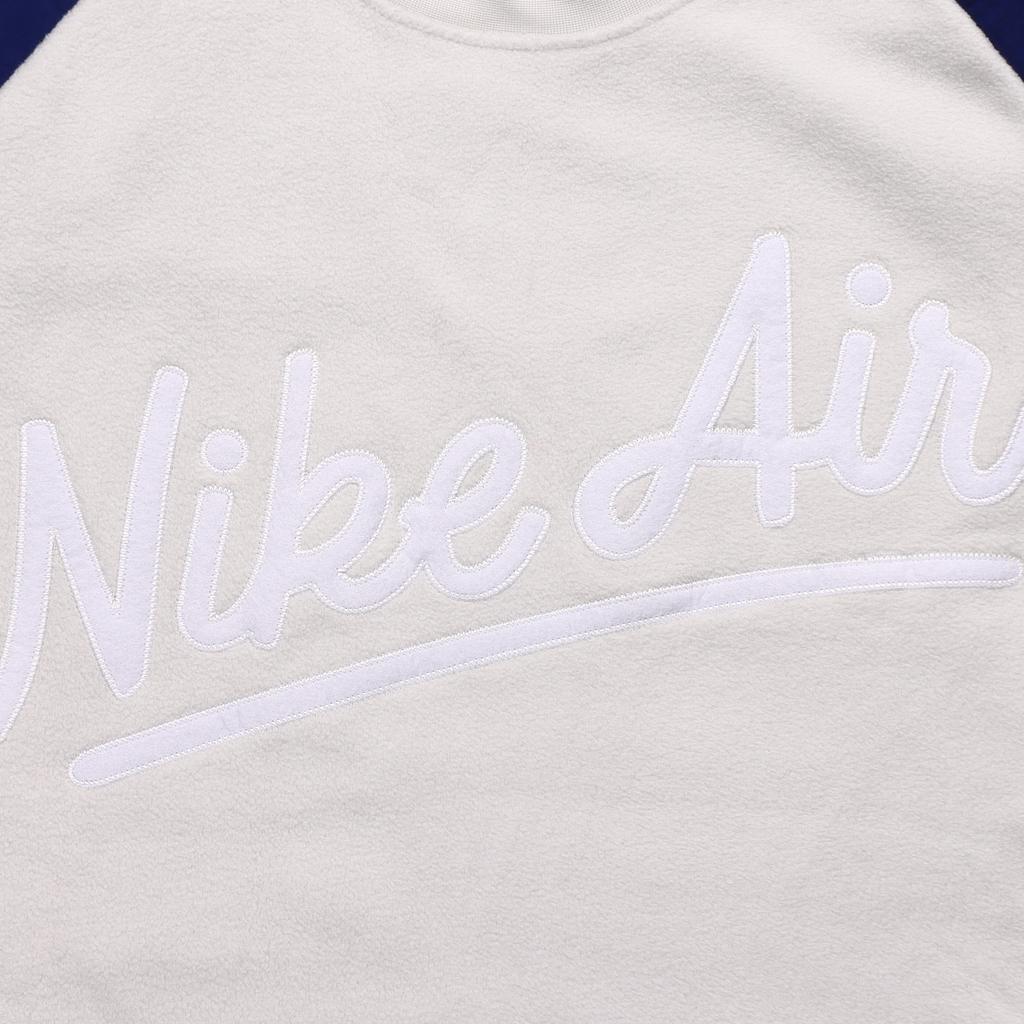 Nike Air Fleece Crew Neck Sweatshirt Men Tops Blue White BV5188-072