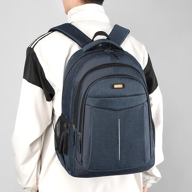 Large capacity computer backpack men's business commuter backpack casual waterproof multi-compartment travel student schoolbag