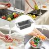 Fruit Strainer Extendable Washing Bowl Food Drain Basket Sink Dish Drying Rack Pasta Strainer Portable Kitchen Gadgets for