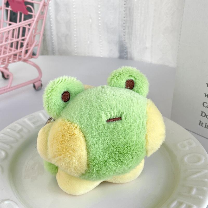 Cute Cartoon Garland Small Animal Keychain Creative Lazy Bear Rabbit Doll Bag Pendant Couple Gift