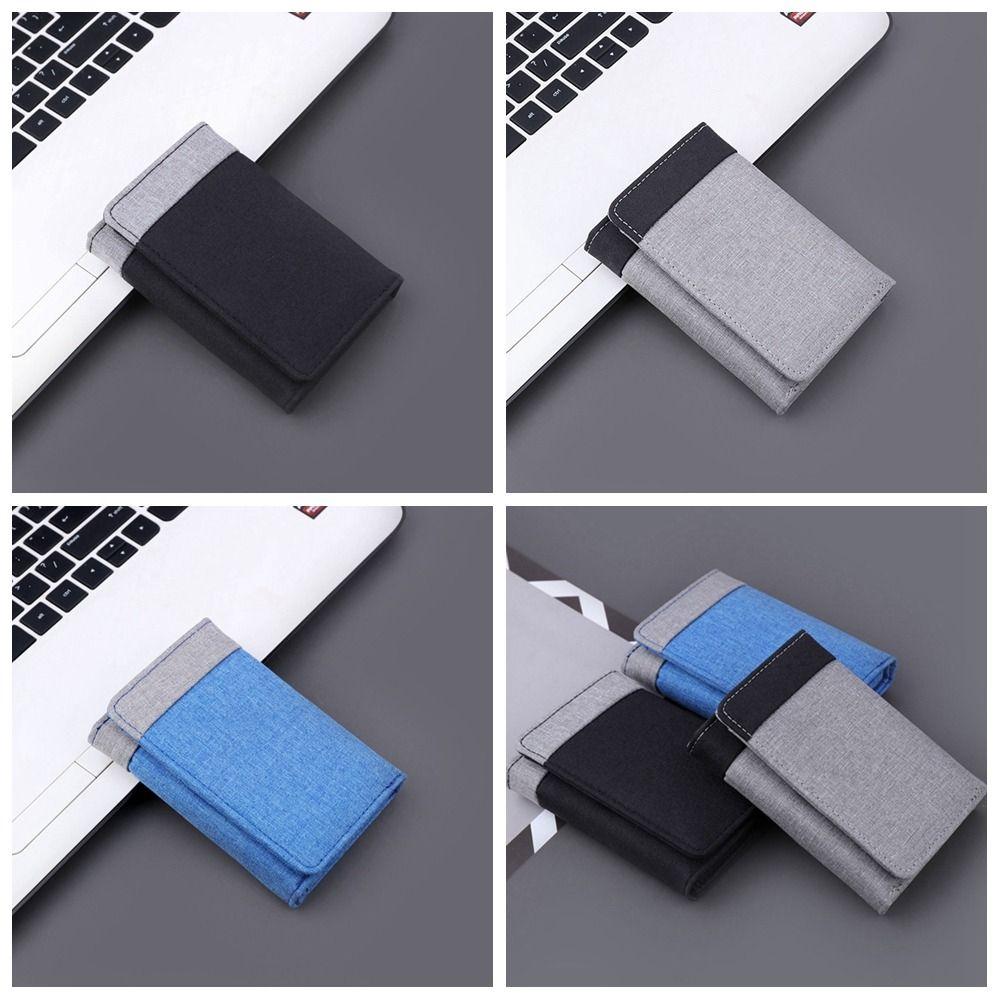 

Korean Style Men Wallets Short Canvas Money Clip Simple Three Fold Purse Shopping