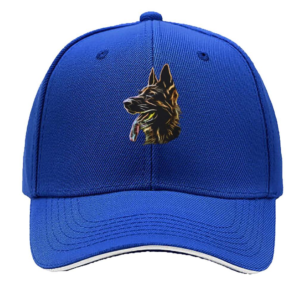 GerUnisex Shepherd Dog Colorful Pet Portrait Art Sandwich Baseball Cap