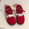 Lightweight soft baseplate shoes spring new soft-soled casual shoes burgundy low-top German training shoes