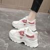 Fashion Fashion Women Breathable Sneakers Spring Summer Mesh Lace-up Casual Walking Shoes Ladies Versatile Platform Mixed Color Tennis