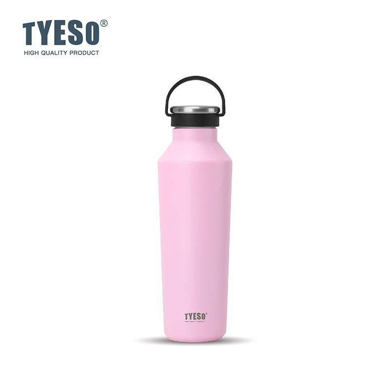 

Tyeso 750ML Handle Thermoses Vacuum Insulated Water Bottle Portable Durable Leak-Proof for Outdoor Sports Matte Finish Carry 750ML розовый