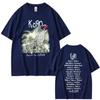 Korn Zespół Rockowy Follow The Leader Tour T-shirt Męski Vintage Graficzny T-shirt Męski Kobiety Metal Gotycki Harajuku Krótki Rękaw