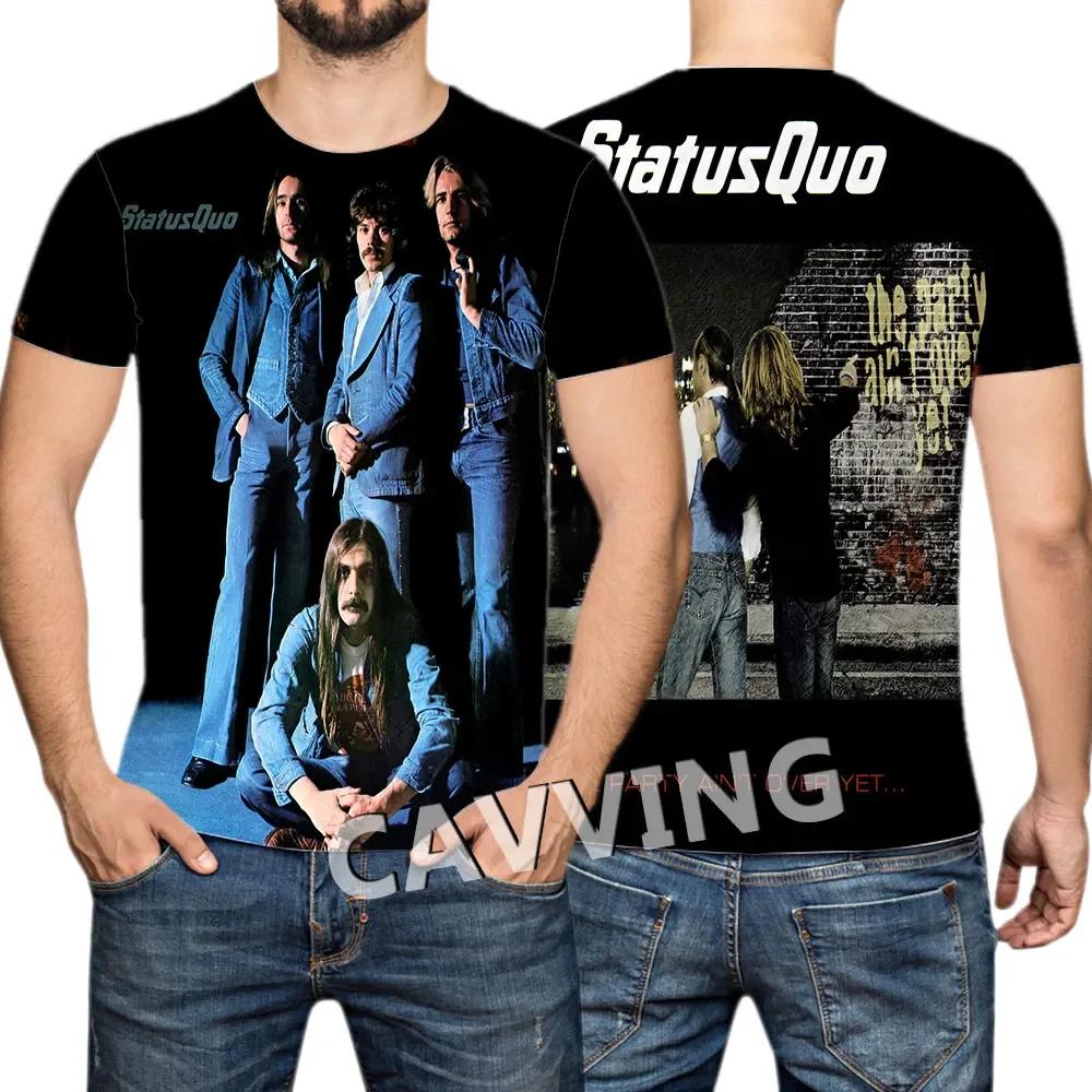 Men T-shirt Heavy Metal Rock Band Status Quo 3d Print T shirt Tops Womens Sports Large size Tops Tees Summer Tshirt Kid Clothing