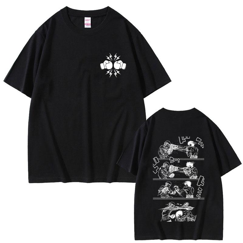Anime Hajime No Ippo Makunouchi Tshirt Takamura KGB Tshirt Kamogawa Boxing Gym T Shirts Unisex Women Unisexga Oversized Streetwear
