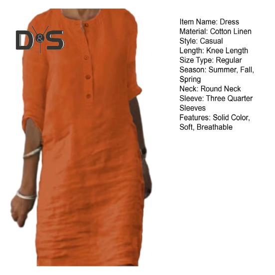 Женское летнее платье с круглым вырезом — фото 7