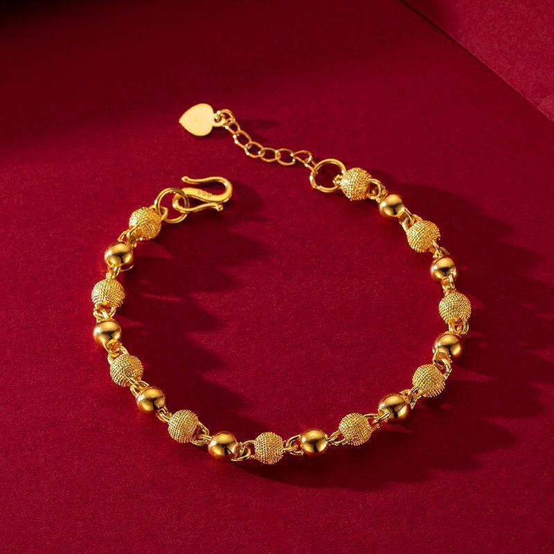 Vietnamese Sand Gold Round Bead Dot Bracelet, Ethnic Style Adjustable Women's Bracelet, Bracelet Transshipment