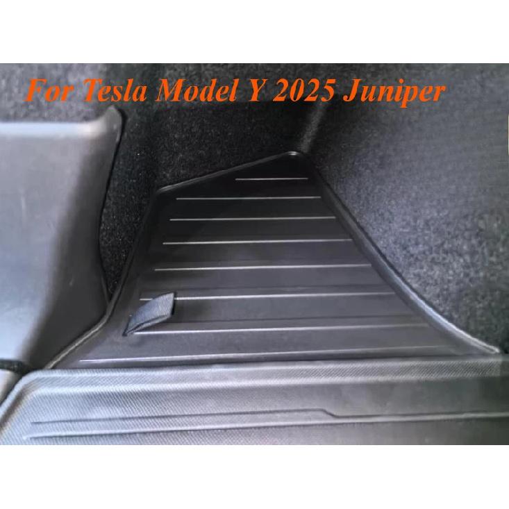 Trunk Organizer Launch Refresh 2025 Rear Trunk Storage B Side Box Organiser For Tesla Model Y Juniper TPE Accessories