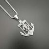Vintage Pirate Ship Anchor Accessories Color-preserving Y Cross Pendant Necklace