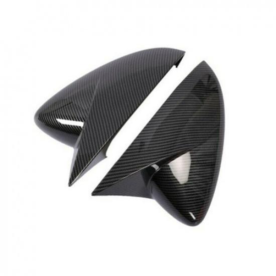 Carbon Fiber Side Rearview Mirror Cover Trim For Mazda 3 Axela   2PCS