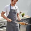 Pinze da Barbecue con Manico in Legno Resistente al Calore Utensile da Cucina Robusto per Girare Pesce Bistecca Verdure