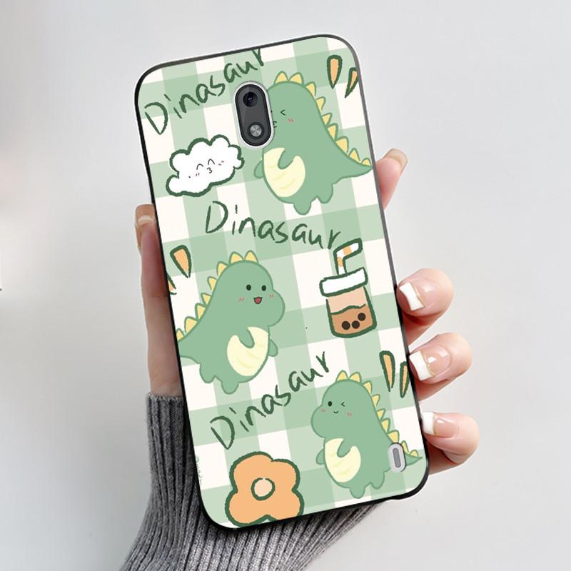 Casing For Nokia 2 2.1 2.2 3 3.1 Case Aesthetic Fashion Cute Cat Shockproof Back Cover Black Slim Soft TPU Silicone Phone Case