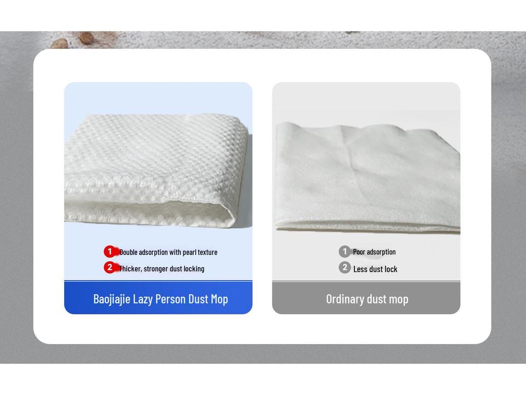 Baojia Jie Disposable Mop Cloth – Vacuuming Paper Mop, Sterilizing Wet Wipes, Electrostatic Dust Removal for Easy Home Floor Cleaning.