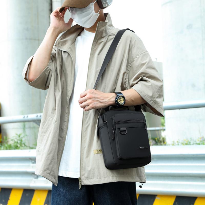 Men's Waterproof Shoulder Bag - Large Capacity Business/Leisure Crossbody with Multi-Layer Pockets
