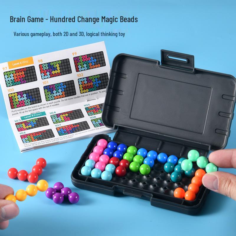 Cross-Border Magic Beads Pyramid IQ Puzzle: Brain-Burning Reasoning Game
