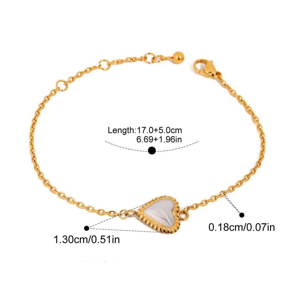 Yori Valentine's Day Gift Charm Smooth Stainless Steel Metal Heart Love Necklace Earrings Waterproof Women Accessories Gift