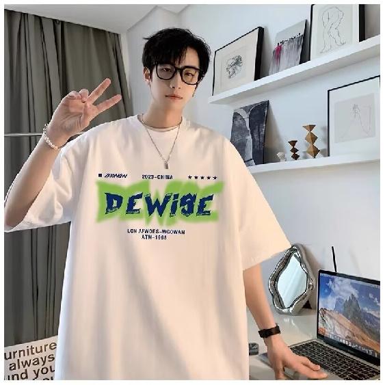 Nové tričko s krátkým rukávem pro muže v létě, trend v korejském stylu, jednoduchý top s polovičním rukávem, volné tričko značky Hong Kong