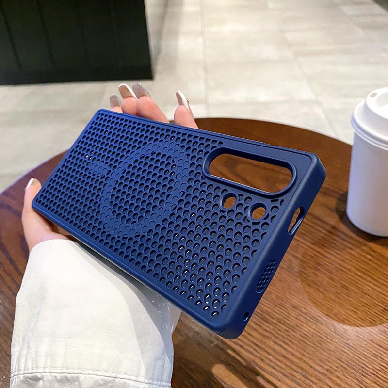 For ZTE Nubia Red Magic 10 10S 11 Pro Plus Case Honeycomb Heat Dissipation Breathable Magnetic Back Cover Shell Redmagic 11 Pro